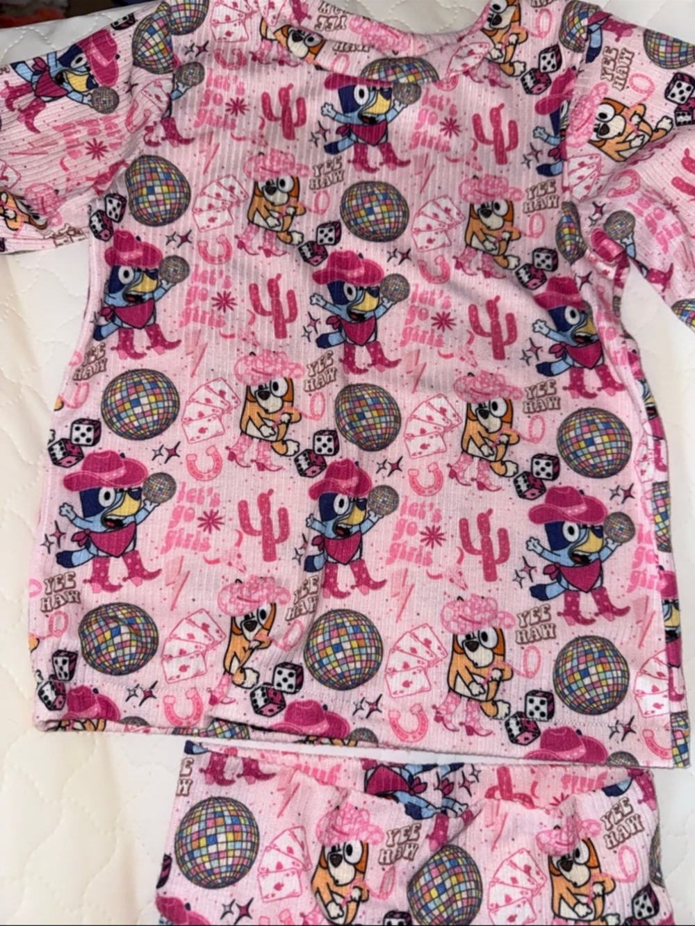 Custom bluey disco cowgirl outfit